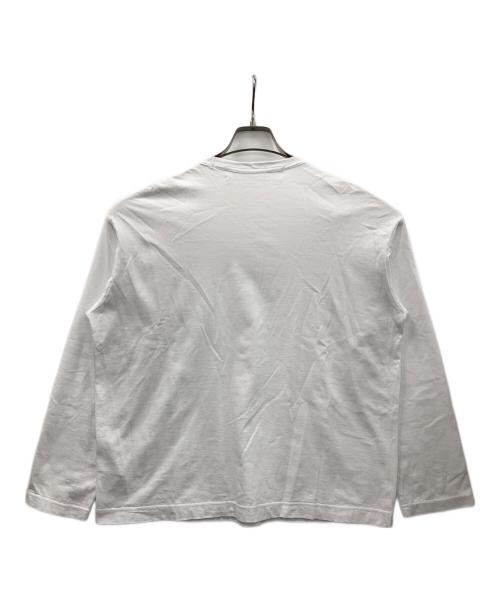 TAO COMME des GARCONS（タオ コムデギャルソン）TAO COMME des GARCONS (タオ コムデギャルソン) 綿天竺 リボンモチーフ長袖カットソー ホワイト サイズ:Lの古着・服飾アイテム