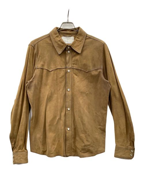 Ron Herman（ロンハーマン）Ron Herman (ロンハーマン) MEATPACKING D (ミートパッキングディー) シープレザーシャツ ブラウン サイズ:Mの古着・服飾アイテム