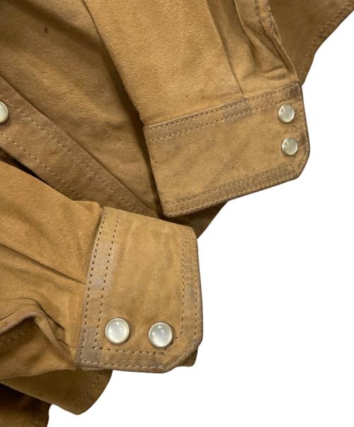 Ron Herman（ロンハーマン）Ron Herman (ロンハーマン) MEATPACKING D (ミートパッキングディー) シープレザーシャツ ブラウン サイズ:Mの古着・服飾アイテム