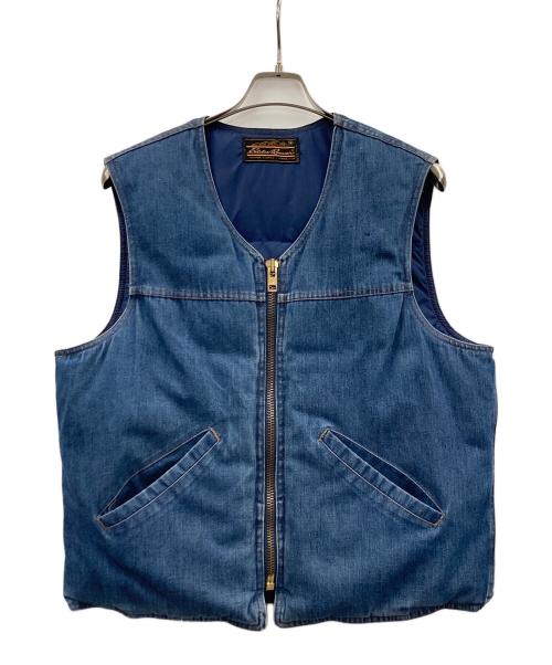 Eddie Bauer（エディーバウアー）Eddie Bauer (エディーバウアー) デニムダウンベスト インディゴ サイズ:実寸サイズにてご確認ください。の古着・服飾アイテム
