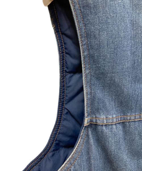Eddie Bauer（エディーバウアー）Eddie Bauer (エディーバウアー) デニムダウンベスト インディゴ サイズ:実寸サイズにてご確認ください。の古着・服飾アイテム