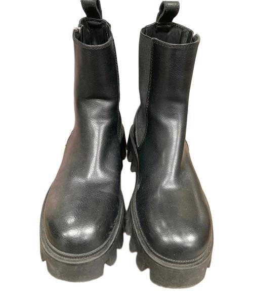 ZARA（ザラ）ZARA (ザラ) ブーツ CHUNKY BOOTS WITH ZIP（チャンキー ブーツ ウィズ ジップ） ブラック サイズ:42の古着・服飾アイテム
