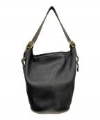 COACHコーチ）の古着「ショルダーバッグ shoulder bucket bag leather（ショルダー バケット バッグ レザー）」｜ブラック