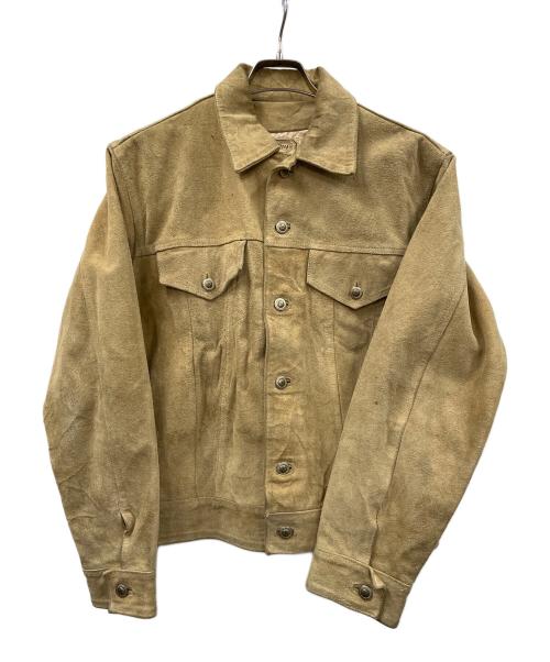 RED WOOD（レッドウッド）RED WOOD (レッドウッド) スウェードジャケット RANCH WEAR（ランチ ウェア） ベージュ サイズ:Lの古着・服飾アイテム