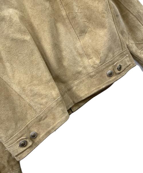 RED WOOD（レッドウッド）RED WOOD (レッドウッド) スウェードジャケット RANCH WEAR（ランチ ウェア） ベージュ サイズ:Lの古着・服飾アイテム