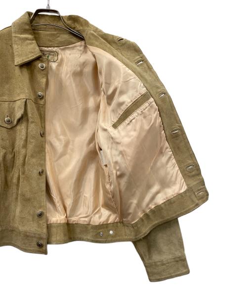 RED WOOD（レッドウッド）RED WOOD (レッドウッド) スウェードジャケット RANCH WEAR（ランチ ウェア） ベージュ サイズ:Lの古着・服飾アイテム