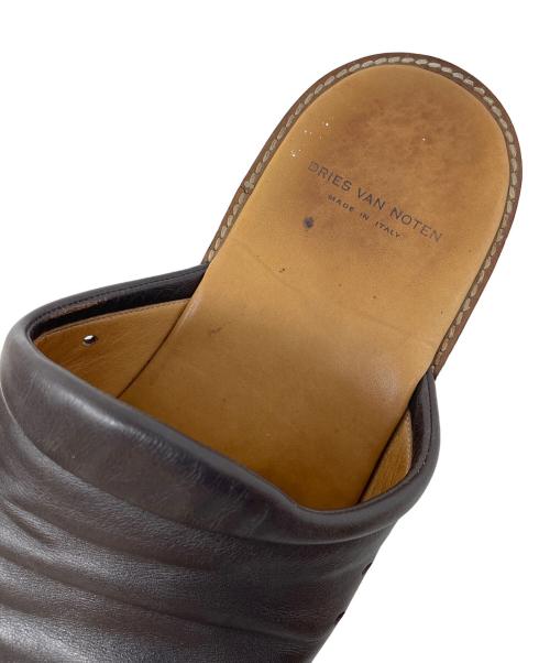 DRIES VAN NOTEN（ドリスヴァンノッテン）DRIES VAN NOTEN (ドリスヴァンノッテン) レザーサンダル ブラウン サイズ:8 1/2の古着・服飾アイテム
