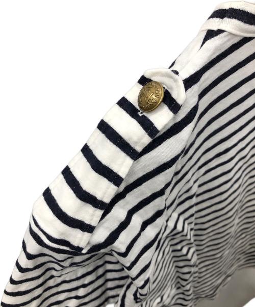 COMME des GARCONS JUNYA WATANABE MAN（コムデギャルソンジュンヤワタナベマン）COMME des GARCONS JUNYA WATANABE MAN (コム デ ギャルソン ジュンヤ ワタナベ マン) エポレット付きTシャツ ホワイト×ブラック サイズ:Lの古着・服飾アイテム