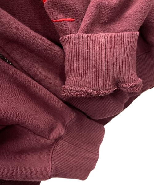 X-LARGE（エクストララージ）X-LARGE (エクストララージ) 刺繍ジップパーカー CLAW ZIP HOODED SWEATSHIRT（クロウ ジップ フーデッド スウェットシャツ） ワインレッド サイズ:Lの古着・服飾アイテム