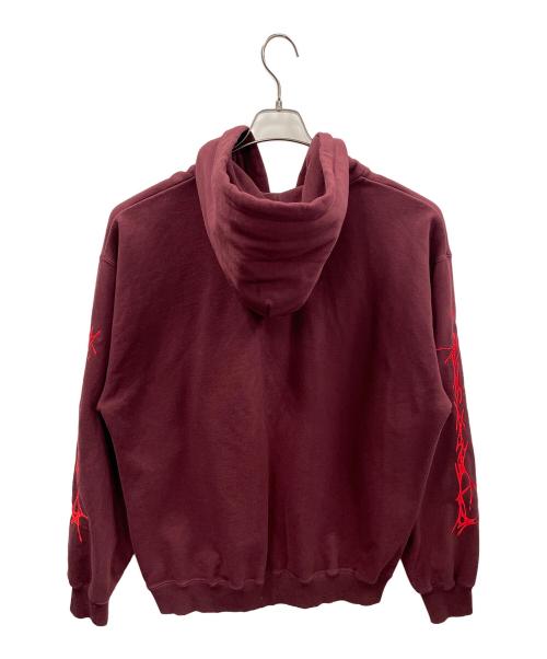 X-LARGE（エクストララージ）X-LARGE (エクストララージ) 刺繍ジップパーカー CLAW ZIP HOODED SWEATSHIRT（クロウ ジップ フーデッド スウェットシャツ） ワインレッド サイズ:Lの古着・服飾アイテム