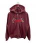 X-LARGE（エクストララージ）の古着「刺繍ジップパーカー CLAW ZIP HOODED SWEATSHIRT（クロウ ジップ フーデッド スウェットシャツ）」｜ワインレッド