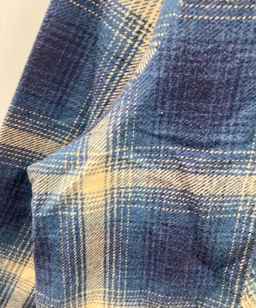 Subculture（サブカルチャー）Subculture (サブカルチャー) ネルシャツ オンブレチェックシャツ ブルー×カーキ サイズ:2の古着・服飾アイテム