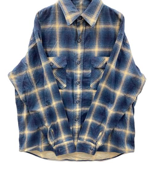 Subculture（サブカルチャー）Subculture (サブカルチャー) ネルシャツ オンブレチェックシャツ ブルー×カーキ サイズ:2の古着・服飾アイテム