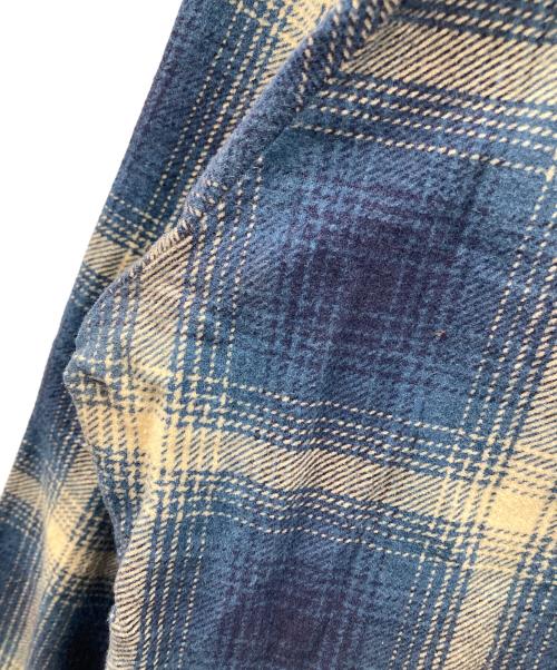 Subculture（サブカルチャー）Subculture (サブカルチャー) ネルシャツ オンブレチェックシャツ ブルー×カーキ サイズ:2の古着・服飾アイテム