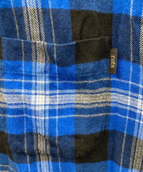 RATS（ラッツ）RATS (ラッツ) オープンカラーシャツ COTTON RAYON CHECK SHIRT（コットン レーヨン チェック シャツ） ブルー×ブラック サイズ:XLの古着・服飾アイテム