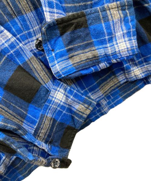 RATS（ラッツ）RATS (ラッツ) オープンカラーシャツ COTTON RAYON CHECK SHIRT（コットン レーヨン チェック シャツ） ブルー×ブラック サイズ:XLの古着・服飾アイテム