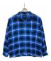 RATS（ラッツ）の古着「オープンカラーシャツ COTTON RAYON CHECK SHIRT（コットン レーヨン チェック シャツ）」｜ブルー×ブラック