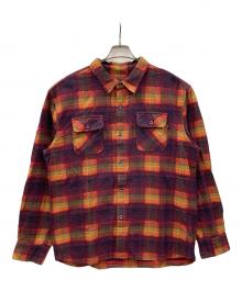 RATS（ラッツ）の古着「長袖シャツ RATS MULTI COLOR CHECK SHIRT（ラッツ マルチ カラー チェック シャツ）」｜オレンジ×ワインレッド