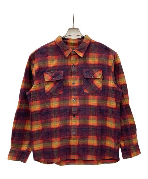 RATS（ラッツ）RATS (ラッツ) 長袖シャツ RATS MULTI COLOR CHECK SHIRT（ラッツ マルチ カラー チェック シャツ） オレンジ×ワインレッド サイズ:XLの古着・服飾アイテム