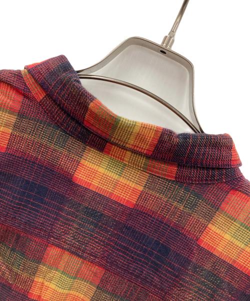 RATS（ラッツ）RATS (ラッツ) 長袖シャツ RATS MULTI COLOR CHECK SHIRT（ラッツ マルチ カラー チェック シャツ） オレンジ×ワインレッド サイズ:XLの古着・服飾アイテム