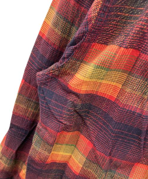 RATS（ラッツ）RATS (ラッツ) 長袖シャツ RATS MULTI COLOR CHECK SHIRT（ラッツ マルチ カラー チェック シャツ） オレンジ×ワインレッド サイズ:XLの古着・服飾アイテム