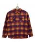 RATS（ラッツ）の古着「長袖シャツ RATS MULTI COLOR CHECK SHIRT（ラッツ マルチ カラー チェック シャツ）」｜オレンジ×ワインレッド