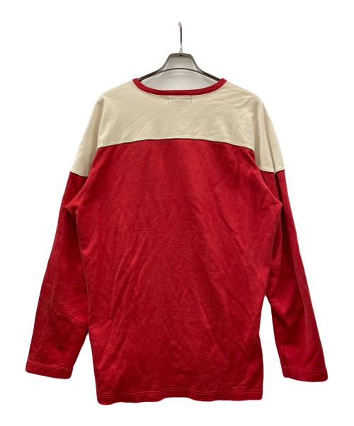 POLO RALPH LAUREN（ポロ・ラルフローレン）POLO RALPH LAUREN (ポロ・ラルフローレン) ロングスリーブカットソー ホッケーシャツ レッド×ホワイト サイズ:XLの古着・服飾アイテム