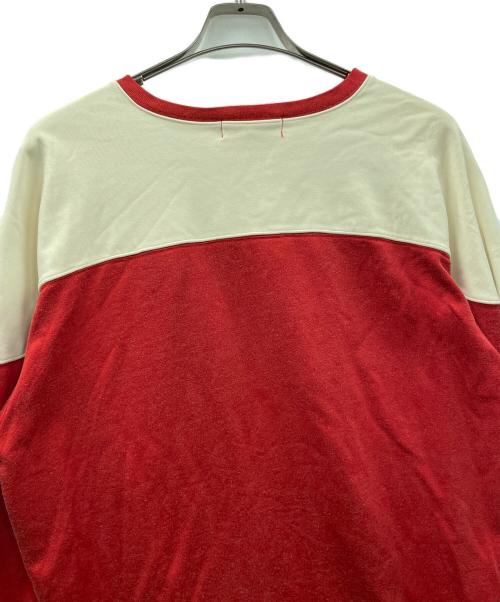 POLO RALPH LAUREN（ポロ・ラルフローレン）POLO RALPH LAUREN (ポロ・ラルフローレン) ロングスリーブカットソー ホッケーシャツ レッド×ホワイト サイズ:XLの古着・服飾アイテム