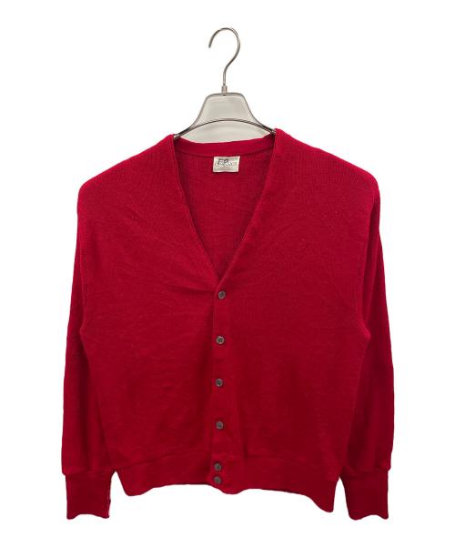 CLASSICS（クラシック）CLASSICS (クラシック) ニットカーディガン レッド サイズ:Mの古着・服飾アイテム