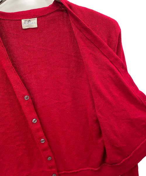 CLASSICS（クラシック）CLASSICS (クラシック) ニットカーディガン レッド サイズ:Mの古着・服飾アイテム