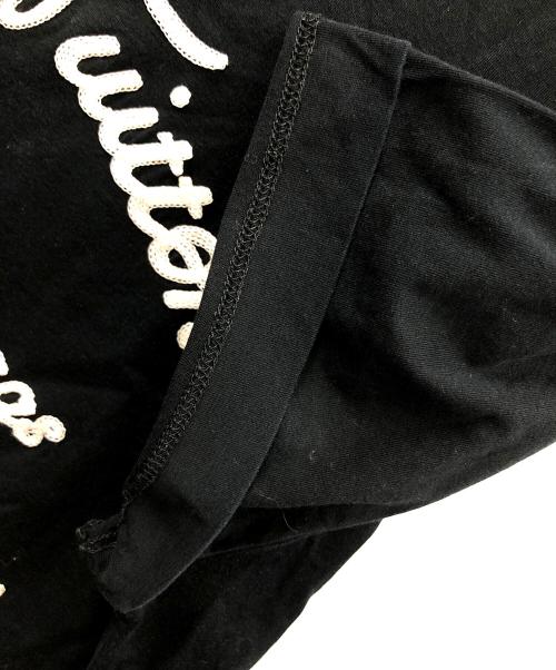 LOUIS VUITTON（ルイ ヴィトン）LOUIS VUITTON (ルイ ヴィトン) フロントロゴ刺繍 エンブロイダリー クルーネック Tシャツ ブラック サイズ:XSの古着・服飾アイテム