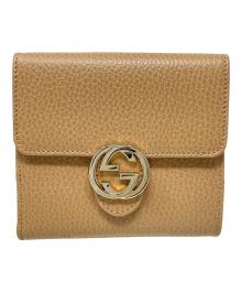 GUCCI（グッチ）の古着「2つ折り財布 インターロッキングG」｜ベージュ