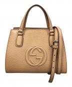 GUCCIグッチ）の古着「2WAYバッグ ハンドバッグ ショルダーバッグ ソーホー インターロッキングG（ジー）」｜ベージュ