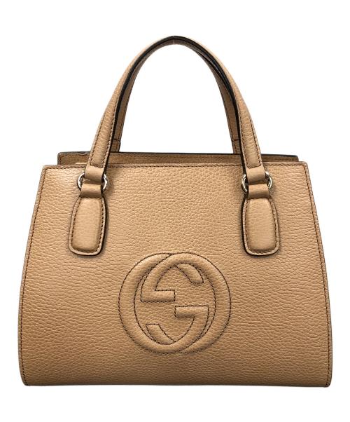 GUCCI（グッチ）GUCCI (グッチ) 2WAYバッグ ハンドバッグ ショルダーバッグ ソーホー インターロッキングG（ジー） ベージュ サイズ:実寸サイズにてご確認ください。の古着・服飾アイテム
