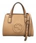 GUCCI（グッチ）の古着「2WAYバッグ ハンドバッグ ショルダーバッグ ソーホー インターロッキングG（ジー）」｜ベージュ