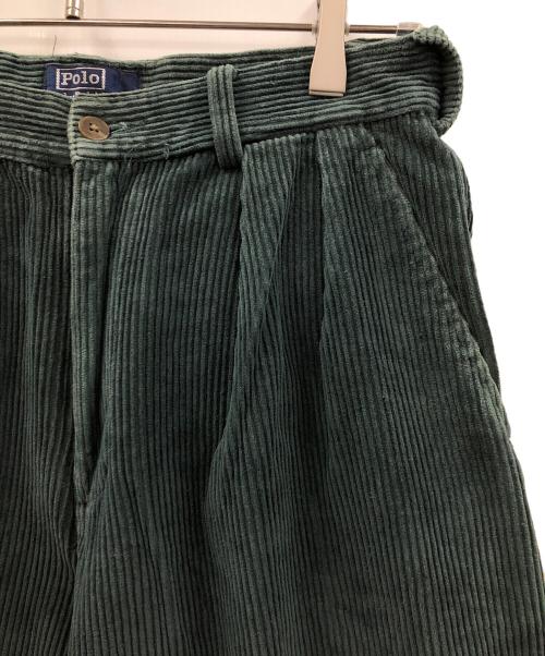 POLO RALPH LAUREN（ポロ・ラルフローレン）POLO RALPH LAUREN (ポロ・ラルフローレン) コーデュロイパンツ POLO CORDS（ポロ コーズ） グリーン サイズ:29/34の古着・服飾アイテム