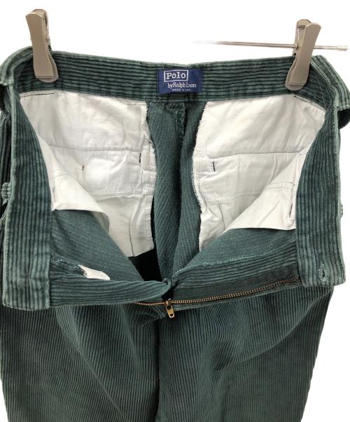 POLO RALPH LAUREN（ポロ・ラルフローレン）POLO RALPH LAUREN (ポロ・ラルフローレン) コーデュロイパンツ POLO CORDS（ポロ コーズ） グリーン サイズ:29/34の古着・服飾アイテム