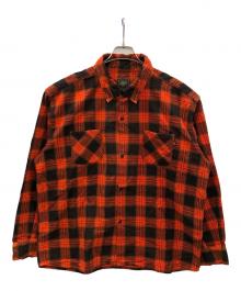 RATS（ラッツ）の古着「チェックネルシャツ PRINT FLANNEL CHECK SHIRT（プリント フランネル チェック シャツ）」｜レッド