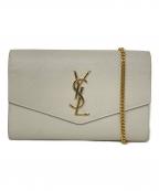 Saint Laurent Parisサンローランパリ）の古着「ショルダーバッグ アップタウン チェーンウォレット」｜ベージュ