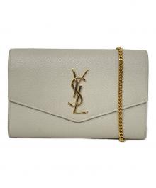 Saint Laurent Paris（サンローランパリ）の古着「ショルダーバッグ アップタウン チェーンウォレット」｜ベージュ