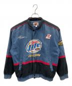 WINNERS CIRCLEウィナーズ・サークル）の古着「レーシングジャケット miller lite（ミラー ライト）」｜ブルー