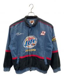WINNERS CIRCLE（ウィナーズ・サークル）の古着「レーシングジャケット miller lite（ミラー ライト）」｜ブルー