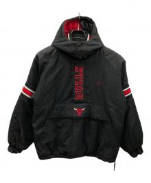 STARTER（スターター）の古着「アノラック中綿パーカー 90s BULLS（90年代 ブルズ）」｜ブラック