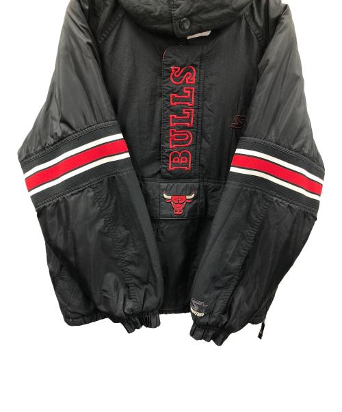 STARTER（スターター）STARTER (スターター) アノラック中綿パーカー 90s BULLS（90年代 ブルズ） ブラック サイズ:Lの古着・服飾アイテム