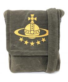 Vivienne Westwood（ヴィヴィアンウエストウッド）の古着「ショルダーバッグ ORB STARS(オーブスターズ)」｜オリーブ