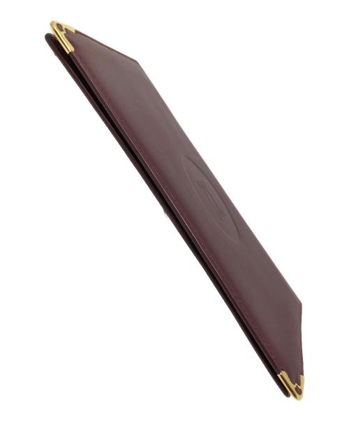 Cartier（カルティエ）Cartier (カルティエ) 長財布 二つ折り札入れ ワインレッド サイズ:実寸サイズにてご確認ください。の古着・服飾アイテム