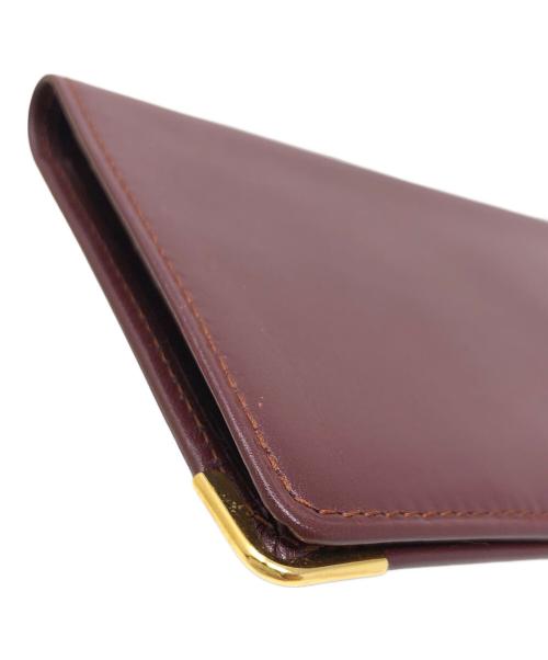 Cartier（カルティエ）Cartier (カルティエ) 長財布 二つ折り札入れ ワインレッド サイズ:実寸サイズにてご確認ください。の古着・服飾アイテム