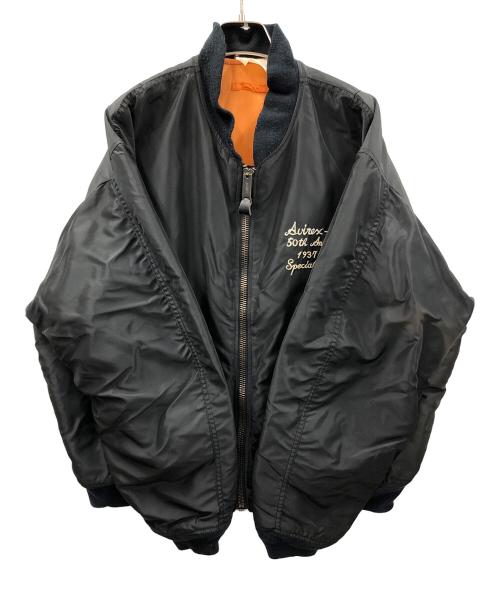 AVIREX（アヴィレックス）AVIREX (アヴィレックス) MA-1ジャケット ブラック サイズ:Lの古着・服飾アイテム