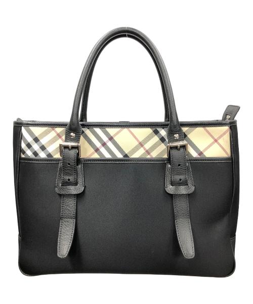 BURBERRY（バーバリー）BURBERRY (バーバリー) トートバッグ ベージュ×ブラック サイズ:実寸サイズにてご確認ください。の古着・服飾アイテム