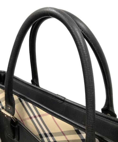 BURBERRY（バーバリー）BURBERRY (バーバリー) トートバッグ ベージュ×ブラック サイズ:実寸サイズにてご確認ください。の古着・服飾アイテム